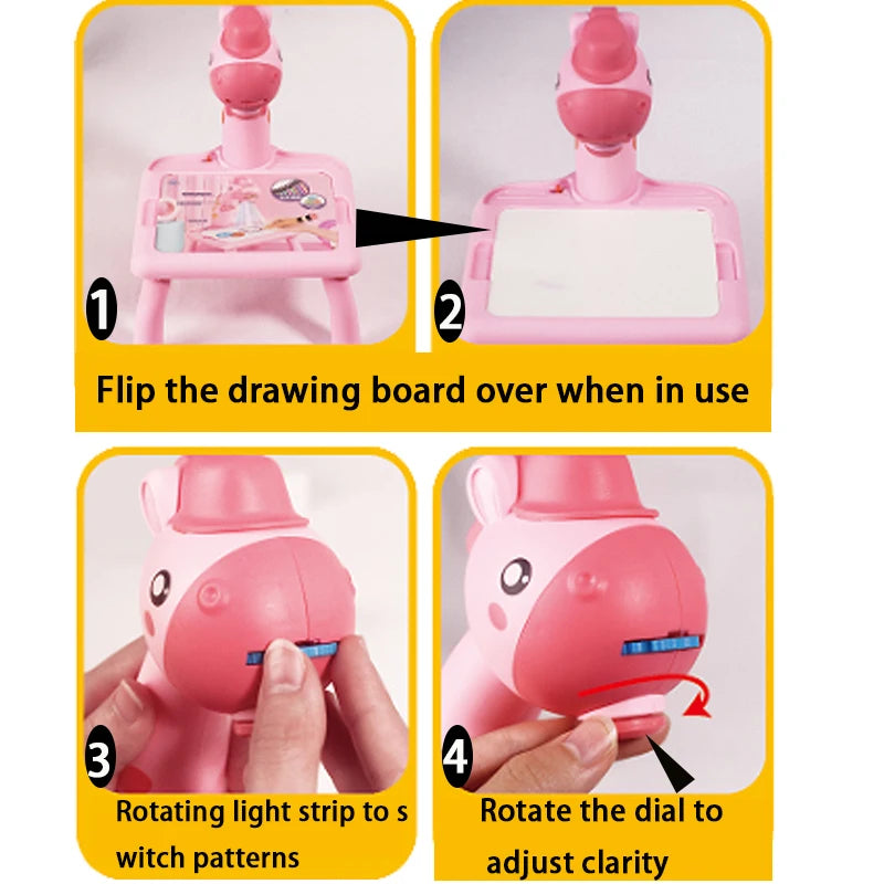 Bambini led proiettore tavolo da disegno giocattolo pittura