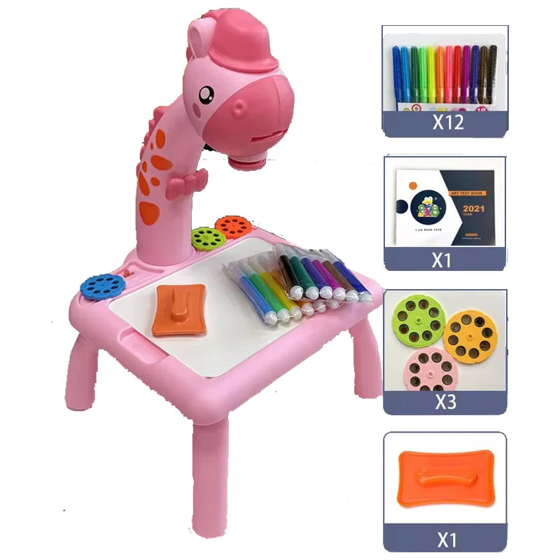 Bambini led proiettore tavolo da disegno giocattolo pittura