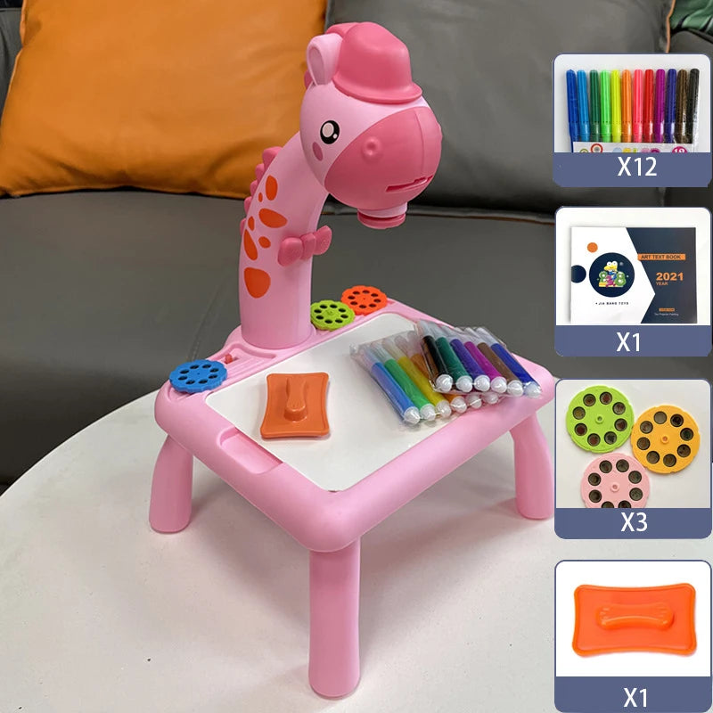 Bambini led proiettore tavolo da disegno giocattolo pittura