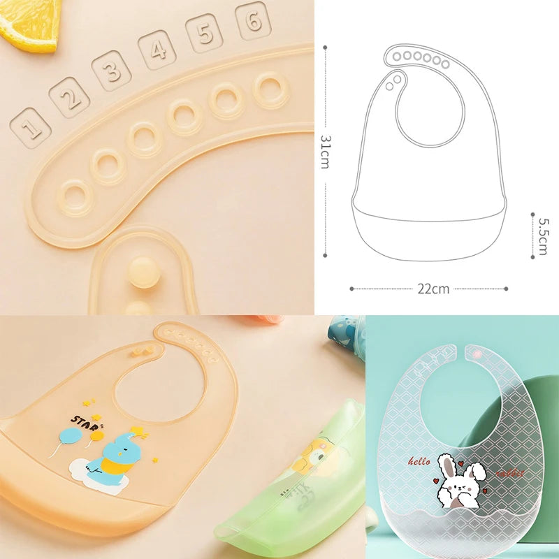 Bavaglini impermeabili per bambini Silicone Ultra-morbido